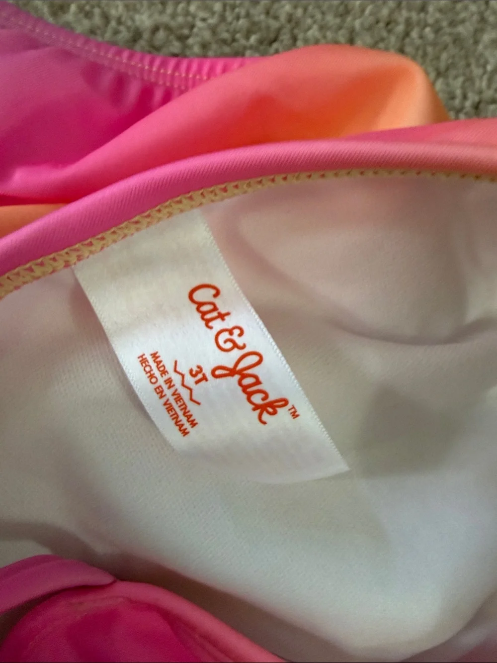 NWT Girls Rainbow Ombré One Piece Swimsuit size 3T